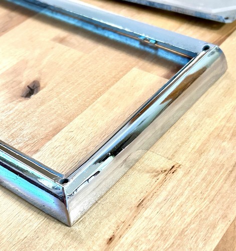 VTG Steel Chrome LICENSE PLATE COVER PROTECTOR FRAME Back Plate Plexiglass Frame - Bild 9 von 22