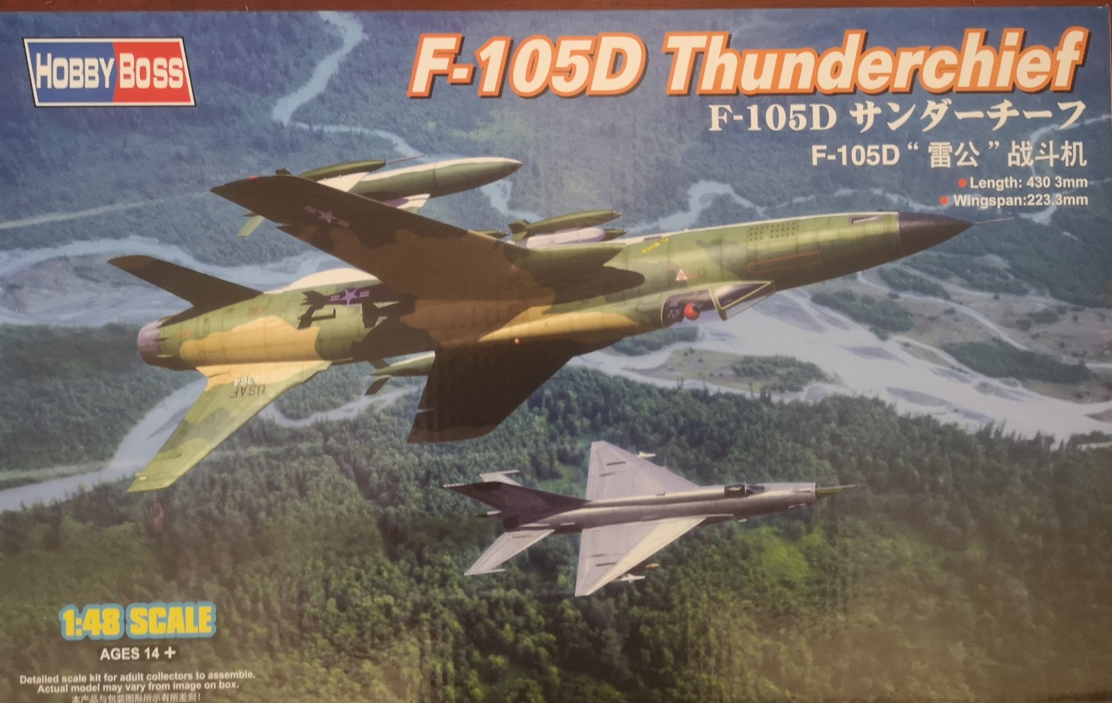 REPUBLIC F-105D THUNDERCHIEF U.S.A.F. - HOBBY BOSS 1/48 PLASTIC KIT