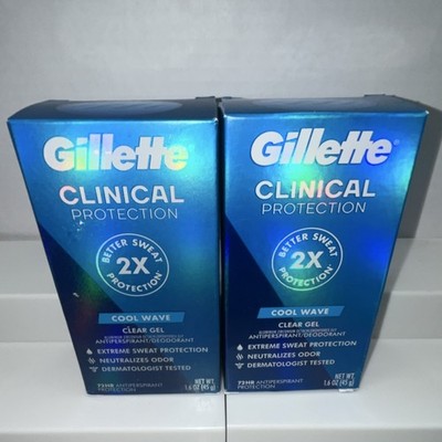 Gillette Clinical Protection Clear Gel Antiperspirant Cool Wave 1.6 oz