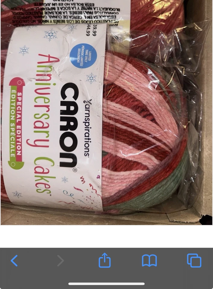 Caron Edición Especial Aniversario Pasteles Holly Jolly #6 100% Acrílico 35.3 OZs Foto 3 de 4