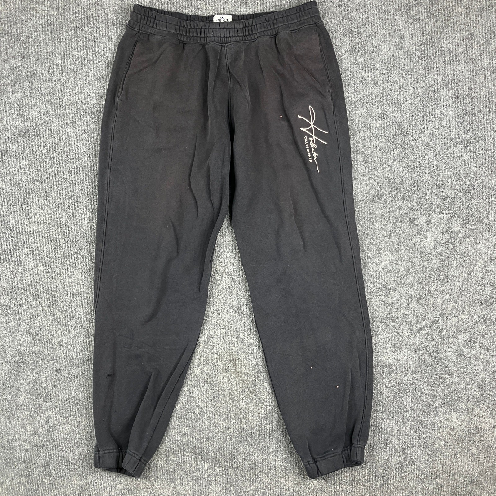 Hollister Womens XL Black Logo Jogger Sweatpants Casual Must-Have-image