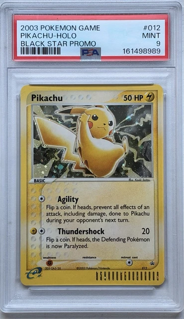 Pokémon TCG Pikachu 012 Nintendo Holo Promo EN PSA 9 EX Tin Basic 50 HP