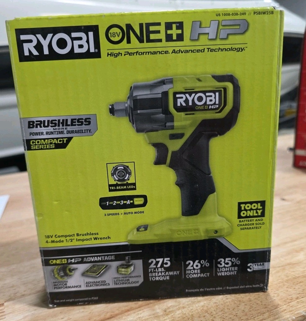 Ryobi PSBIW25B 18V ONE+ HP Impact Wrench Tool Only Brand New UNOPENED 
