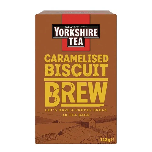 Yorkshire Tea Caramelised Biscuit Brew 40 Tea Bags Premium Indulgent Flavour