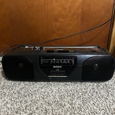 Sony CFS-201 Stereo Radio Cassette Recorder Boom Box Vintage Retro WORKING