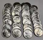 1943-P 1c SUPER GEM BU Lincoln Head STEEL Cent Roll of 50 Coins