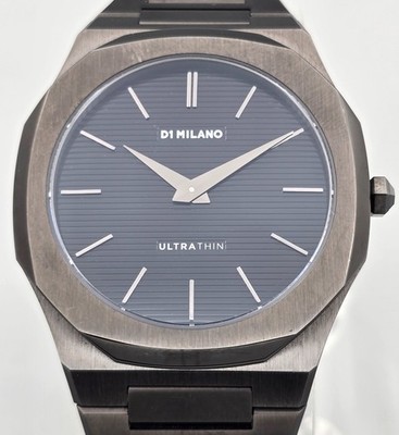 D1 Milano Ultra Thin 40mm Quartz Gunmetal Anthracite Watch UTBJ15/UTBJ22