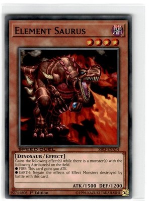 Yu-Gi-Oh! Speed Duel Element Saurus 1st Edition SS03-ENA14 Lightly Played Common