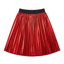 Tea Red Pleated Midi Skirt Size 8