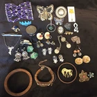 Vintage & Modern Costume Jewelry Lot ~ Earrings ~ Bracelets ~ Pins ~ Hair Clips