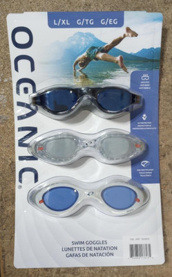 Open Box Oceanic Swim Goggles 3-Pack Large / X-Large Free US Shipping