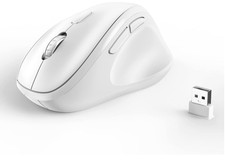 Ergonomic Wireless Mouse with USB-A Receiver for PC Computer, Laptop and Desktop