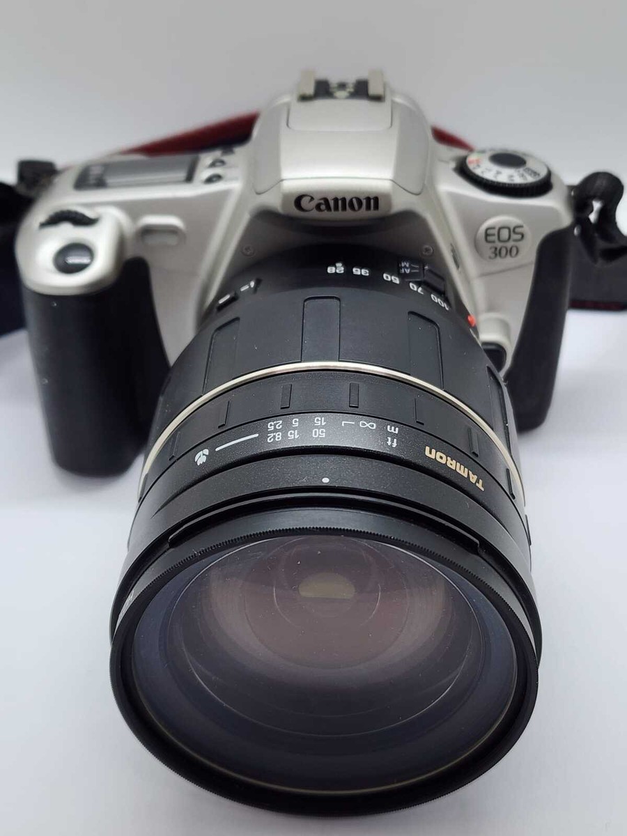 Vintage Canon EOS 300 35mm Film DSLR Camera with Tamron 28-300mm