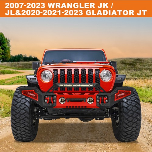 Receptor de enganche de parachoques trasero delantero rojo Aaiwa luz LED para Jeep Wrangler JL 18-23 - Imagen 11 de 22
