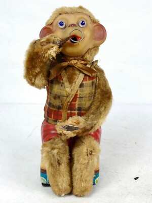 アルプス シャボン玉を吹く猿Bubble Blowing Monkey 動作品 s-l400.jpg