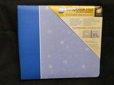 8" x 8" Blue Snowflake Post Bound Top Load Scrapbook Album - NEW