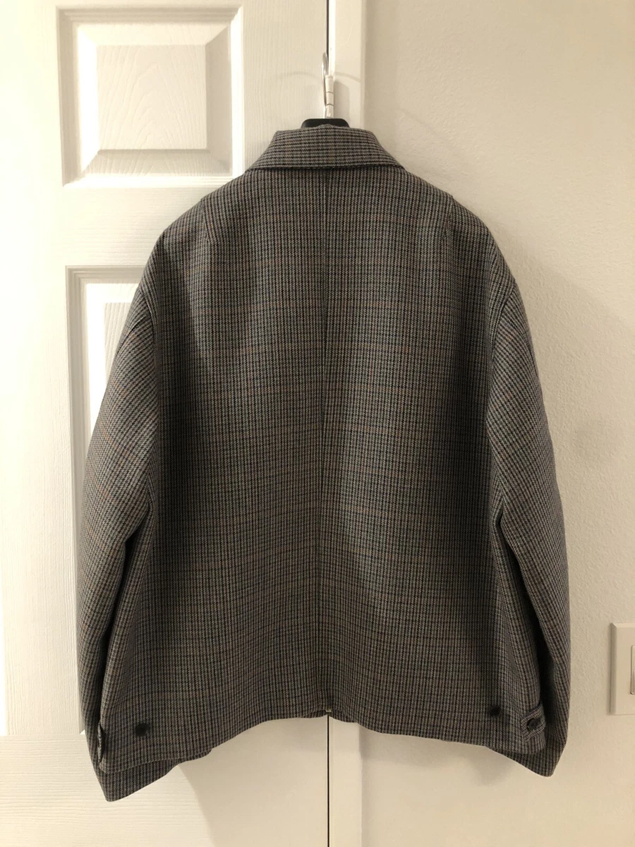 Auralee Double Face Check Zip Blouson Jacket Medium M