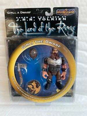 NEU UND VERPACKT Herr der Ringe Gimli der Zwerg Spielzeug Tresor Actionfigur Buchserie