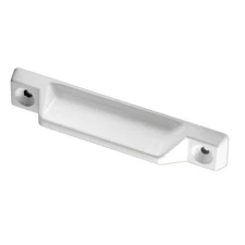 2-Pack 3-5/16in White Deluxe Sash Lift Diecast Window Handle Finger Pull