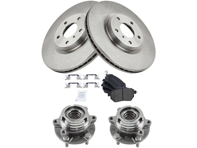 Front Brake Pad and Rotor and Wheel Hub Kit fits Nissan Murano 2005-2007 92TSWN