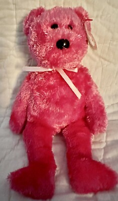 TY Beanie Baby - SHERBET the Bear (Raspberry Version) MWMTs