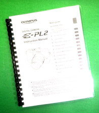 Owners Manual for Olympus E-PL2 Camera 124 Pages W/Clear Covers