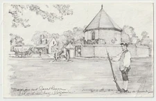 Magazine & Guardhouse Williamsburg Virginia Vintage Postcard Posted 10¢ Stamp