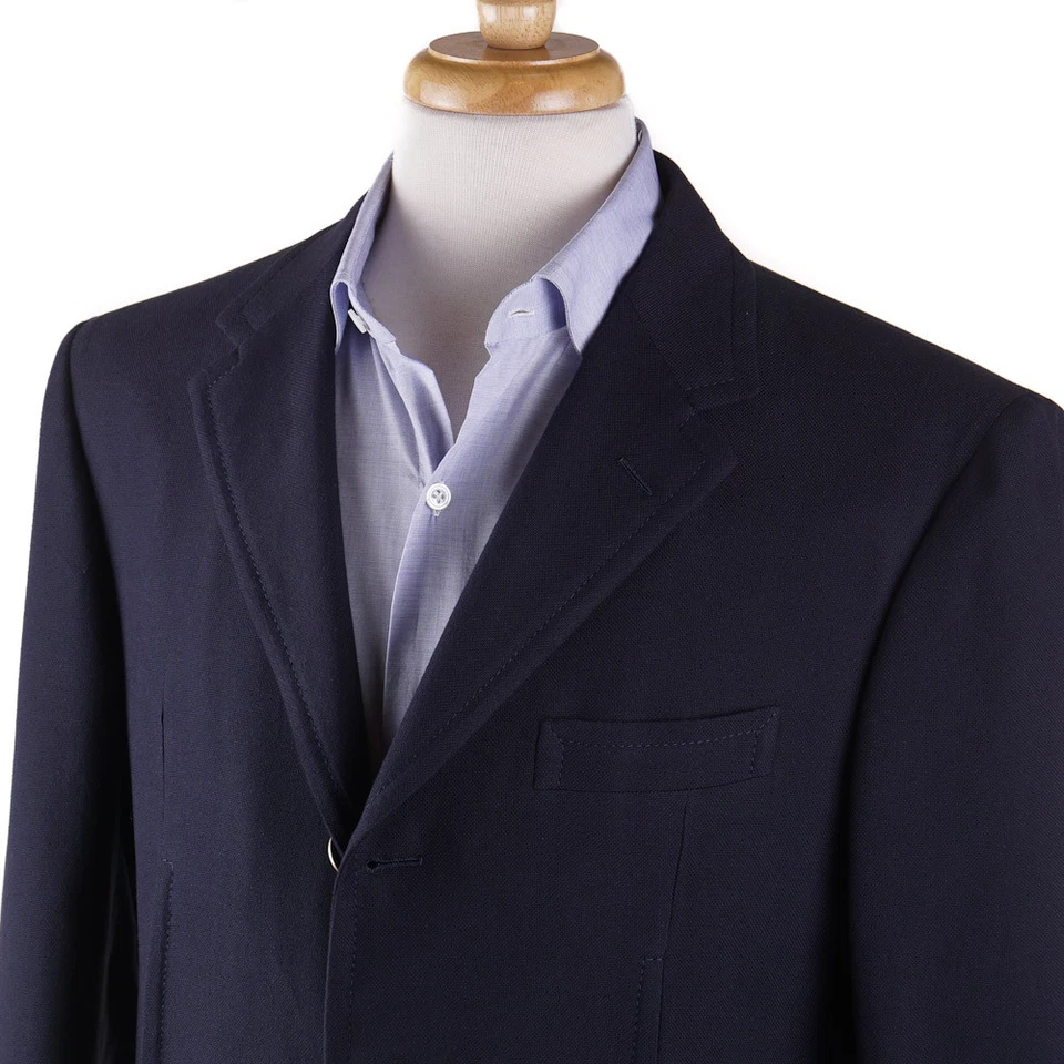 Blazer deportivo NUEVO CON ETIQUETAS $2995 D'AVENZA azul marino tejido algodón 40 R (UE 50) Foto 2 de 4