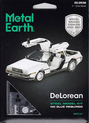 DeLorea Stailess Steel Illusio デロリアン　DMC Fascinations Metal Earth DeLorean Motor DMC 3D Laser Cut