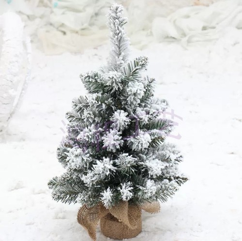 16 Inch Tabletop Snow Flocked Artificial Green Christmas Tree - Picture 2 of 2