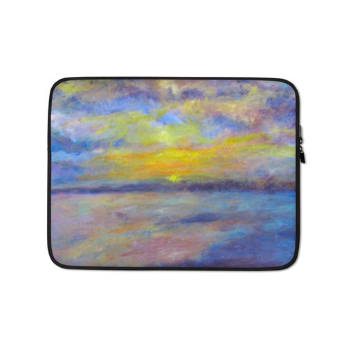 Laptop Sleeve "Bridges' Edisto, SC" 13" or 15" Padded Neoprene Universal Sleeve - Picture 2 of 3