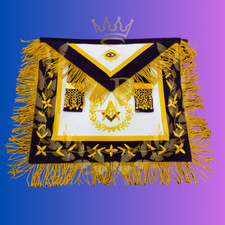 Masonic Regalia Grand Lodge Master Mason Full Dressed Hand Embroidered Apron