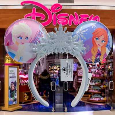 Disney Shanghai Loungefly Anna Elsa Frozen Snowflake Minnie Ears Headband 2024 2024 Loungefly Anna Elsa Disney Minnie Ears Frozen Headband  main image 2