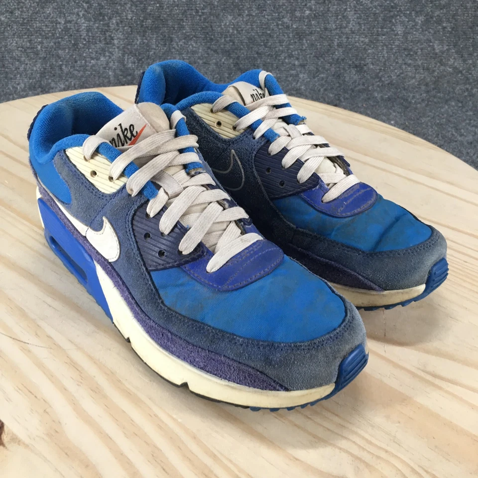 Nike Shoes Youth 6.5 Air Max 90 SE 2 GS Training Sneakers Blue Suede DB4179-400 - Image 3 of 4