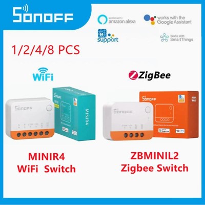 1-8Pcs  WiFi/Zigbee SONOFF MINIR4 ZBMINIL2 MINI Extreme Smart Switch Smart Home
