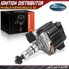 Ignition Distributor w/ Cap & Rotor for Cadillac Fleetwood DeVille V8 4.1L 4.5L