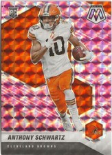 2021 Panini Mosaic Anthony Schwartz Pink Prizm SP RC Rookie Cleveland Browns
