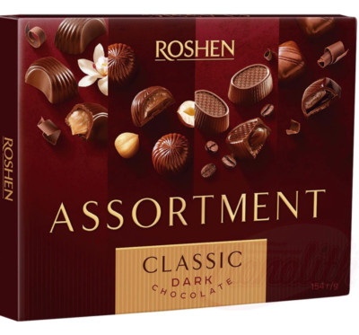 Roshen  Assortment Classic schachtel Pralinen| dunkle Schokolade 154 g