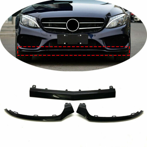 Moldeo labial para para Mercedes benz AMG W205 negro brillante 15-18 moldeo 3 piezas - Imagen 1 de 12