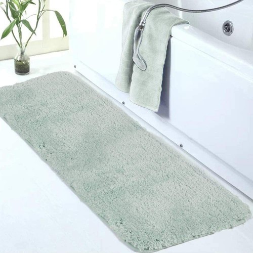 Large Bathroom Rug (24 x 60, Aqua) - Extra Soft Absorbent Shaggy Bath Mat - Picture 8 of 67