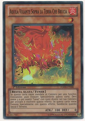YU GI OH FLIEGENDER ADLER ÜBER DER BRENNENDEN ERDE   HA05   SUPER RARE