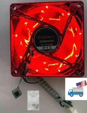 NEW Enermax 80mmx25mm Red LED Smart Cooling Case Fan 3pin + Thermal Control