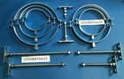 4" 5" 6" 7" 8" single wall wood burning multifuel stove flue brackets clips .