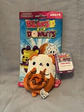 NEW BEARS VS DONUTS Cinni-Bear #002 5" Bean Bag Plush Cepia Cinnamon Roll