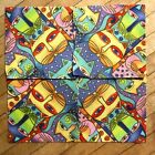 Laurel Burch kaleidoscope cats precut sixteen 3.5" squares to form 4 6" blocks