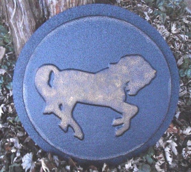Horse running stepping stone mold abs plastic concrete plaster mould 16