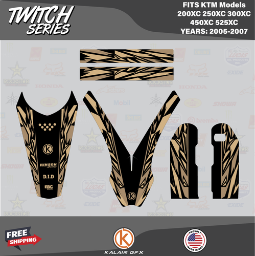 Graphics Kit for KTM 200XC, 250XC, 300XC, 450XC, 525XC (2005-07) Twitch - Tan - Bild 4 von 6