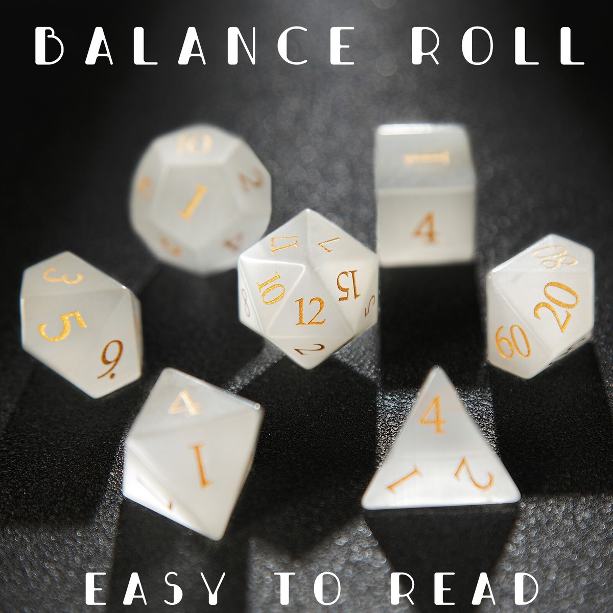 Jeu De 7 Dés Polyédriques D&D - Style Rétro étoiles Et Lune - D20, D12, D10... Pour Jeux De Rôle, Donjons Et Dragons