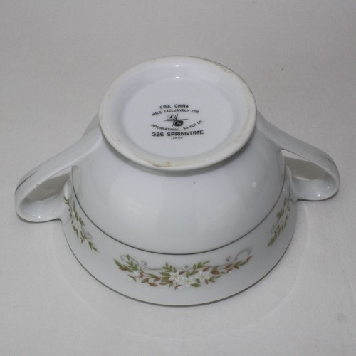 International Silver Co Springtime 3\26 Sugar Bowl with Lid Two Handles - Picture 17 of 20