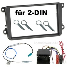 2-DIN Autoradio Einbauset Adapter Blende für VW Caddy Golf 5 6 Passat B6 7 Polo